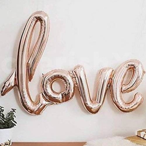 Rosegold Cursive Love Foil Balloon